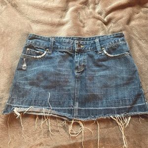 Y2k denim mini skirt